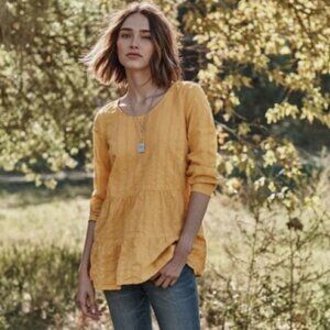 J. Jill Tiered Shirt Butter M